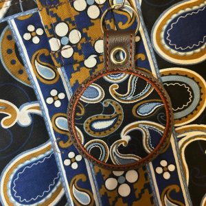 Blue Brown Paisley Tote Bag