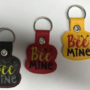 Bee Mine Key Chain – Valentine’s Day Honeybee Tag