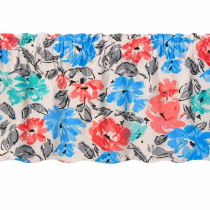 Assorted Colors Flowers Valance