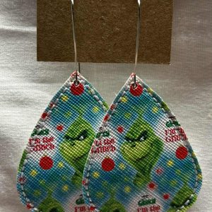 I’m the Grinch Christmas Earrings – Fun Holiday Gift