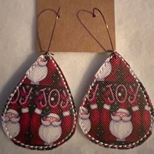 Santa Joy Earrings – Christmas Holiday Jewelry