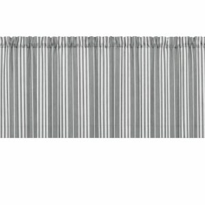 Modern Grey Stripe Window Valances