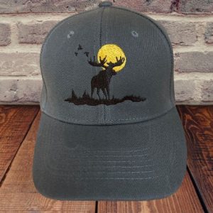 Grey Moose Moon - Embroidered Hat
