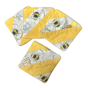 Bee’s Yellow Stripes Coaster Set