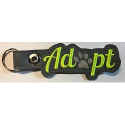 Adopt Paw Print Keychain