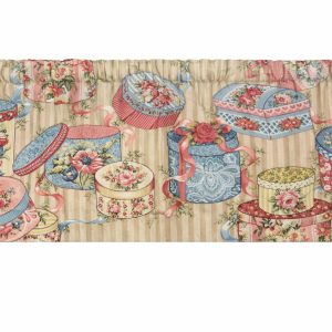 Elegant Vintage Hat Boxes Window Valances
