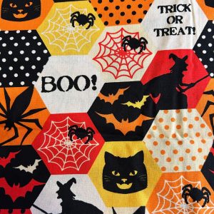 Halloween Geometric Print Valances - Holiday Window