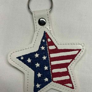 USA Star Key Chain – Red, White & Blue