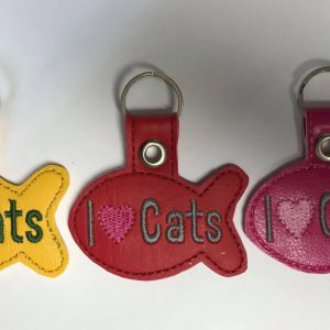 Fish‑Shaped Cat Lover Keychain