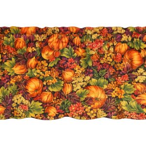 Floral Pumpkins Fall Window Valance