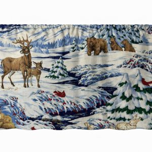 Winter Snow Wildlife Scene Valances