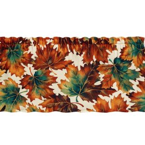 Fall Maple Leaves Window Valance