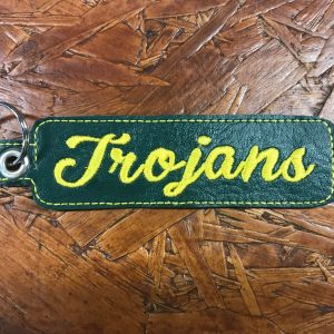 Trojans Keychain – School Spirit Key Ring