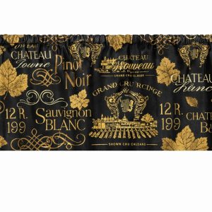 Chateau Wine Curtain Valances