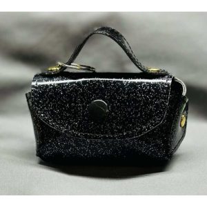 Black Glitter Mini Purse Key Chain – Sparkly Bag Tag