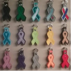 Awareness Ribbon Key Chains – Support & Cause Ribbon Tags