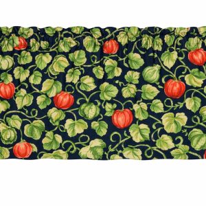 Fall Harvest Small Pumpkins Vines Valance