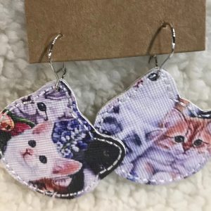 All Over Kittens Earrings – Cute Cat Print Jewelry