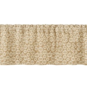 Tan Pumpkins Autumn Valances Topper