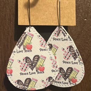 Teacher Love Earrings – Lightweight Teacher Appreciation Jewelry