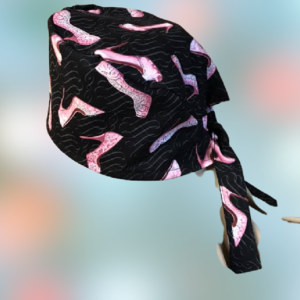 High Heel Print Nurse Scrub Cap