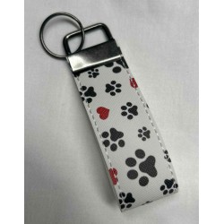 Paw Print's Heart's Key Chain