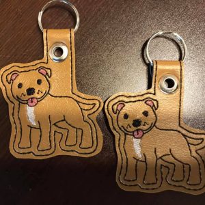 Pitbull Key Chain – Cute Dog Lover Bag Tag
