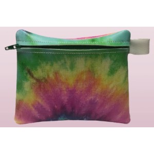 Rainbow Splatter Vinyl Zipper Bag