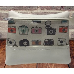 Camera Print Small Vinyl Bag – Travel & Everyday Accessory