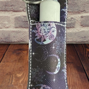 Celestial Moon Stars Lip Balm Keychain