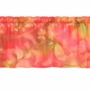 Watercolors Red Leaves Valance