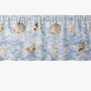 Sea Shells Beach Scene Window Valances