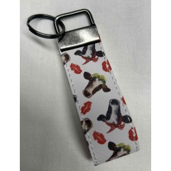 Cow Print Foldover Bag Tag