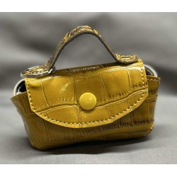Yellow Scales Mini Purse Key Chain