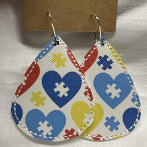 Autism Hearts Earrings – Awareness Puzzle Heart Jewelry