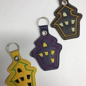 Haunted Halloween House Key Chain