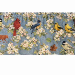 Nature Wild Birds Floral Window Valances