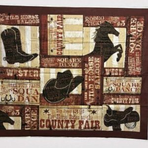 Vintage Rodeo Quilt Fabric Panel