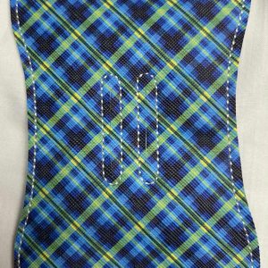 Blue Plaid Cord Keeper – Cable Organizer Wrap