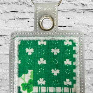 Irish Shamrock Appliqué Key Chain