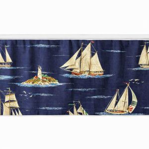 Nautical Sailboats and Lighthouses Valances Toppers