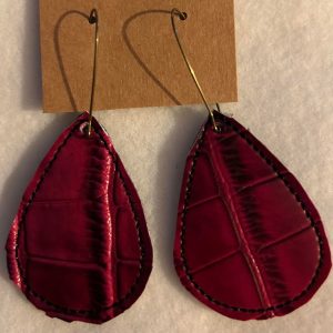 Fuchsia Textured Drop Earrings