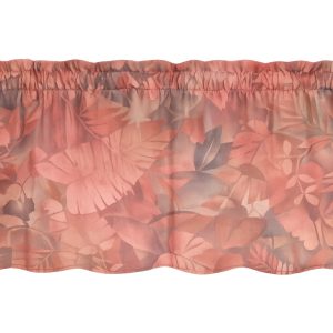 Tropical Mist Leaves Window Valance
