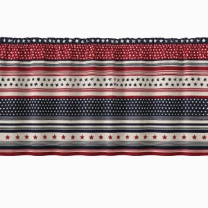 Fourth of July Stars & Stripes Window Valances