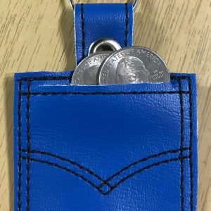Denim Pocket Quarter Keeper – Embroidered Key Chain