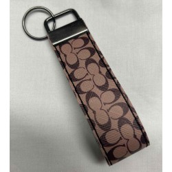 Brown “C” Fold‑Over Key Chain