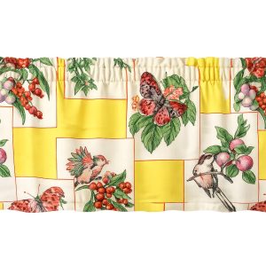 Birds Butterflies Patchwork Valances