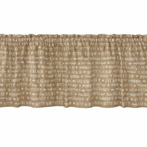 Cat-Themed Words Window Valances