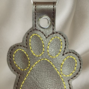 Dog Paw Outline Key Chain
